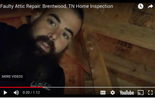 video of johnny inspecting an attic in brentwood
